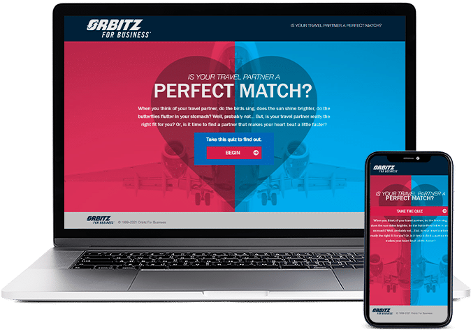 Orbitz: Work travel partners interactive quiz
