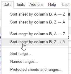 sort Excel