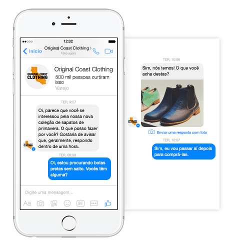 Diálogo entre marca e usuário pelo Facebook Messenger Ads
