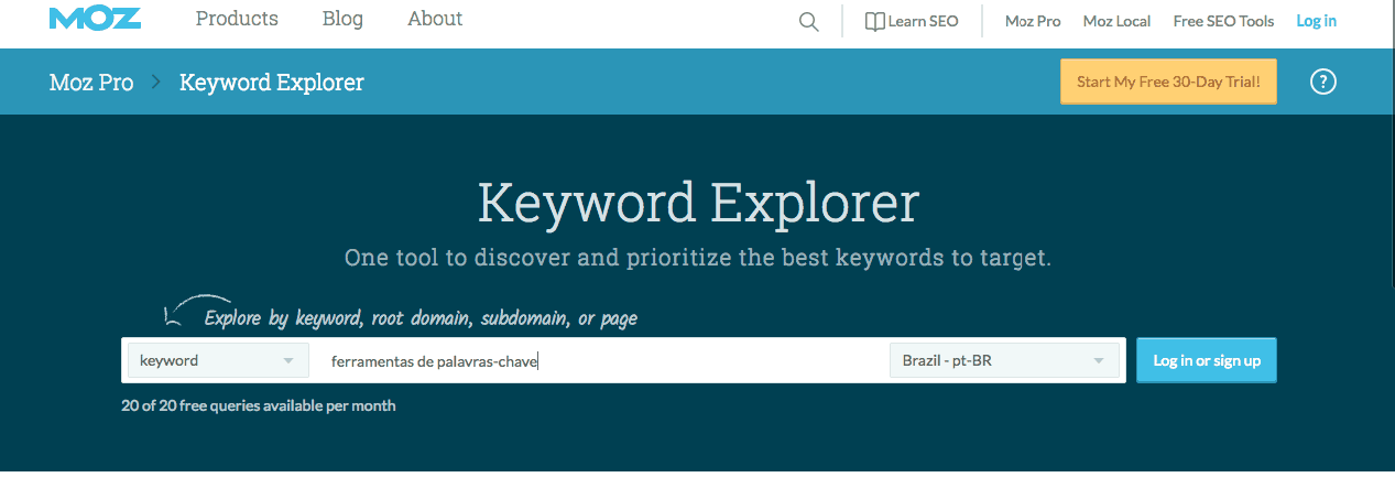 tutorial moz keyword explorer