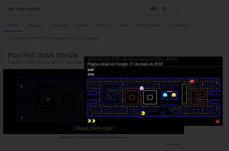 Jogando Pac-Man versão Google - Homenagem da empresa aos 30 Anos do jogo  [TAS] 