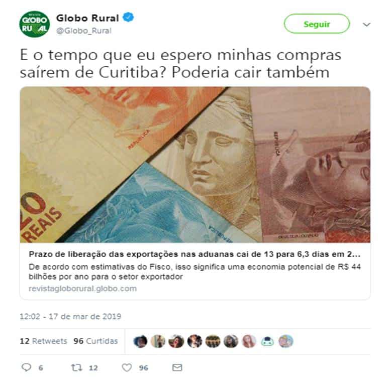 Twitter Globo Rural