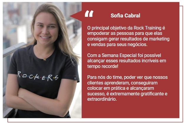 Sofia Cabral sobre a Rock Training