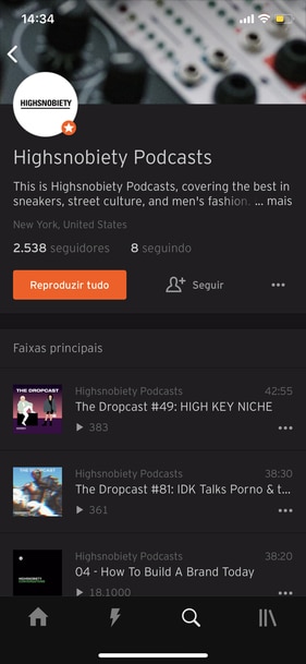 Podcast no Soundcloud