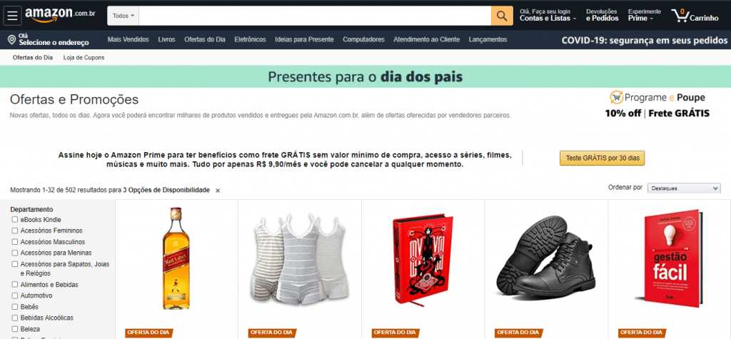 Ofertas do dia Amazon