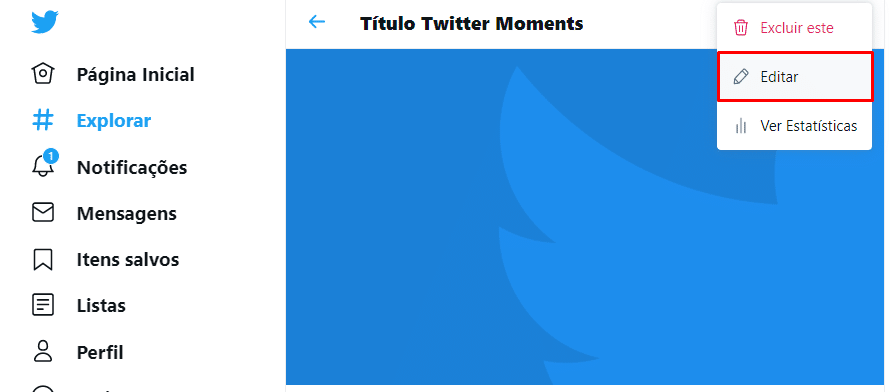 Editar Twitter Moments