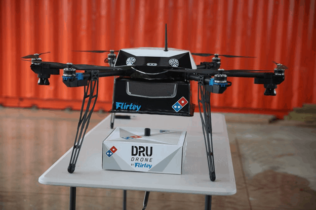 drones para entrega de pizza