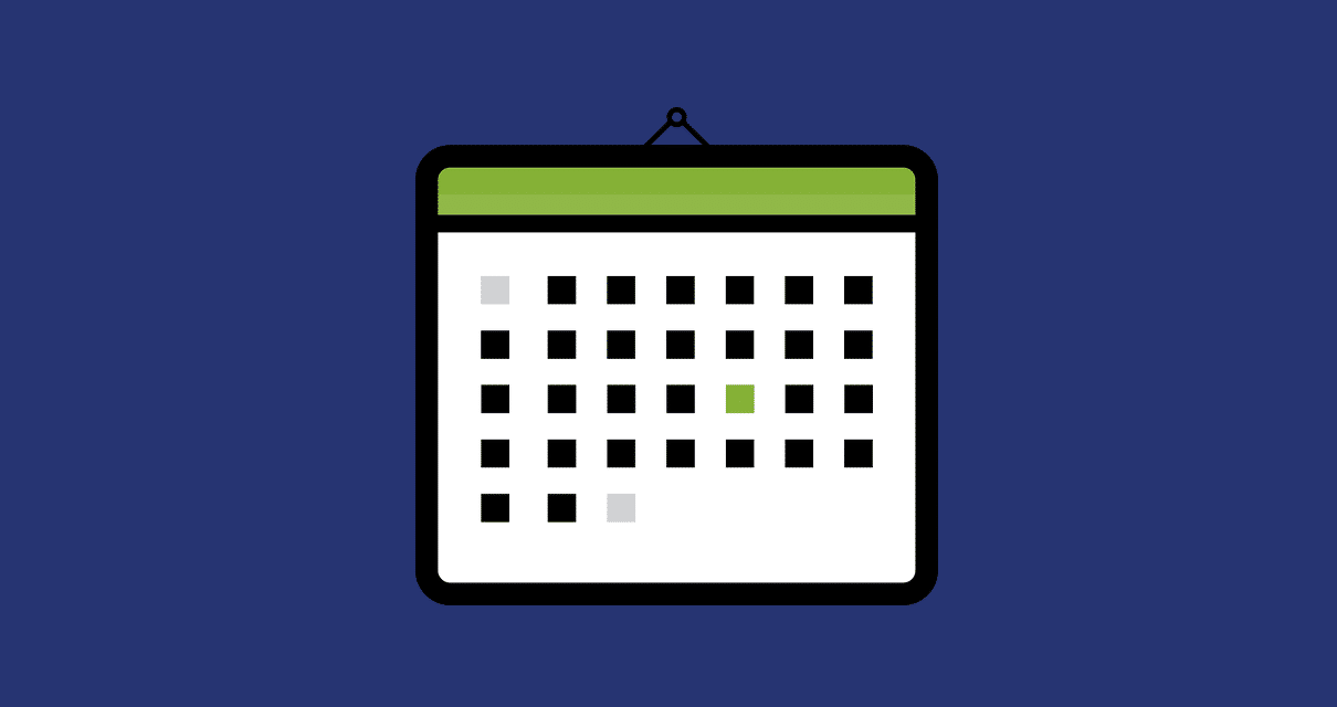 um calendário de planejamento e gestão de conteúdo