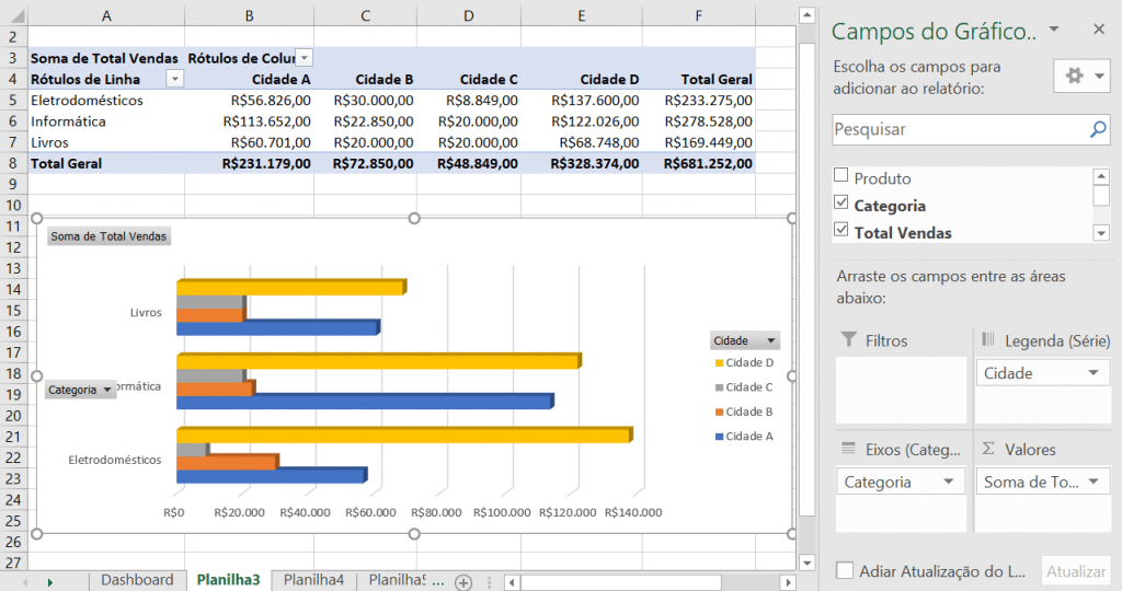 Tabela em excel