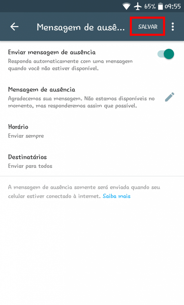 resposta automatica whatsapp