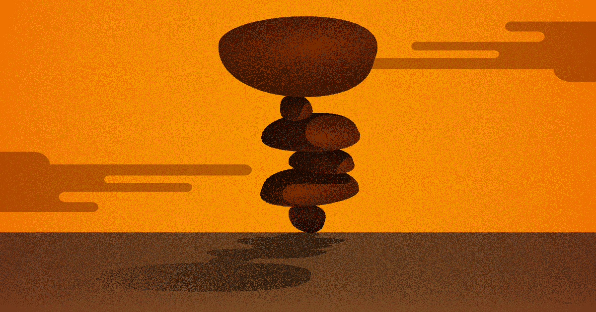 punto de equilibrio - varias piedras se equilibrando una en cima de la otra
