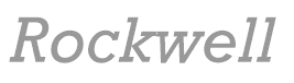 rockwell tipos de tipografías