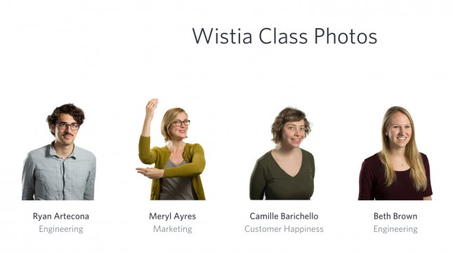 Wistia's use of faces = awesome visual content