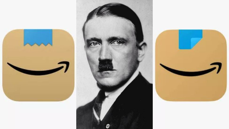 amazon logo was being compared to hitler