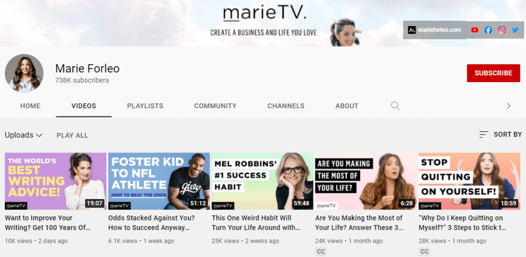 MarieTV example