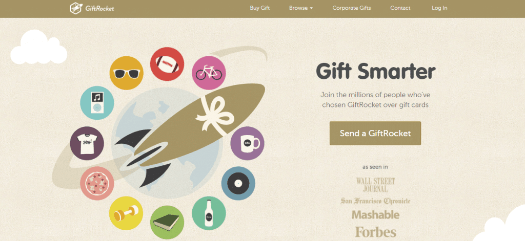 Product landing page example 4: GiftRocket]