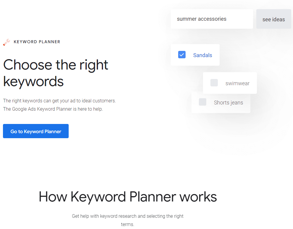 Google Ads: how to choose your SEO Marketplace keywords