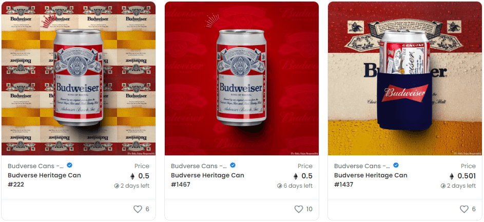 Budweiser nft example