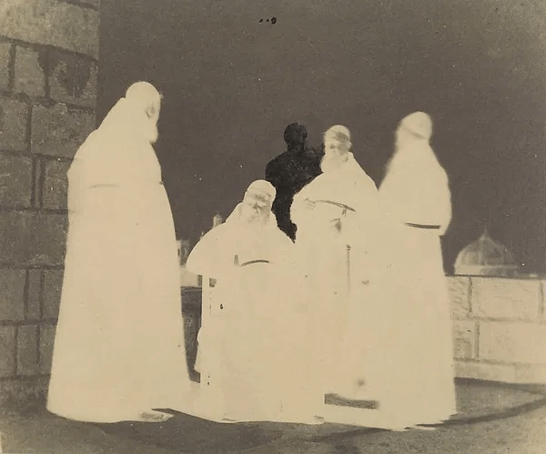 Calvert Richard Jones photograph of five Capuchin monks