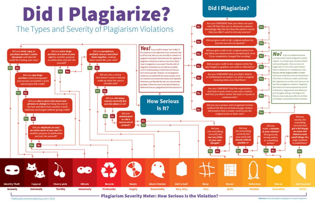 types of plagiarism infographic