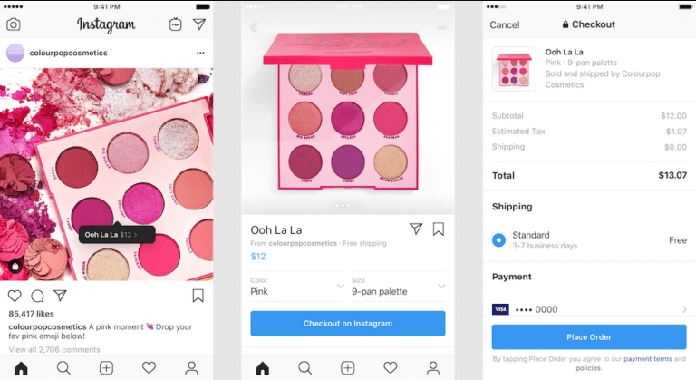Colour pop cosmetics Instagram Ads