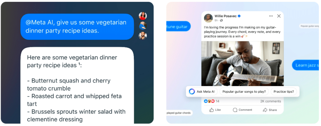 Meta AI sample conversation
